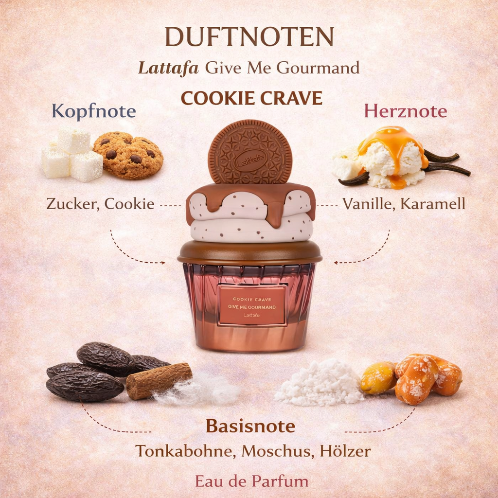 Lattafa Give Me Gourmand Cookie Crave Eau de Parfum 75ml