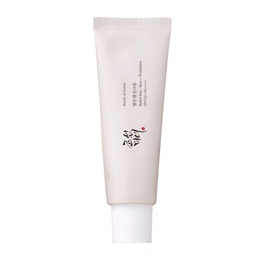 Beauty of Joseon Relief Sun SPF 50+ – Tube in minimalistischem Design mit weißer Kappe