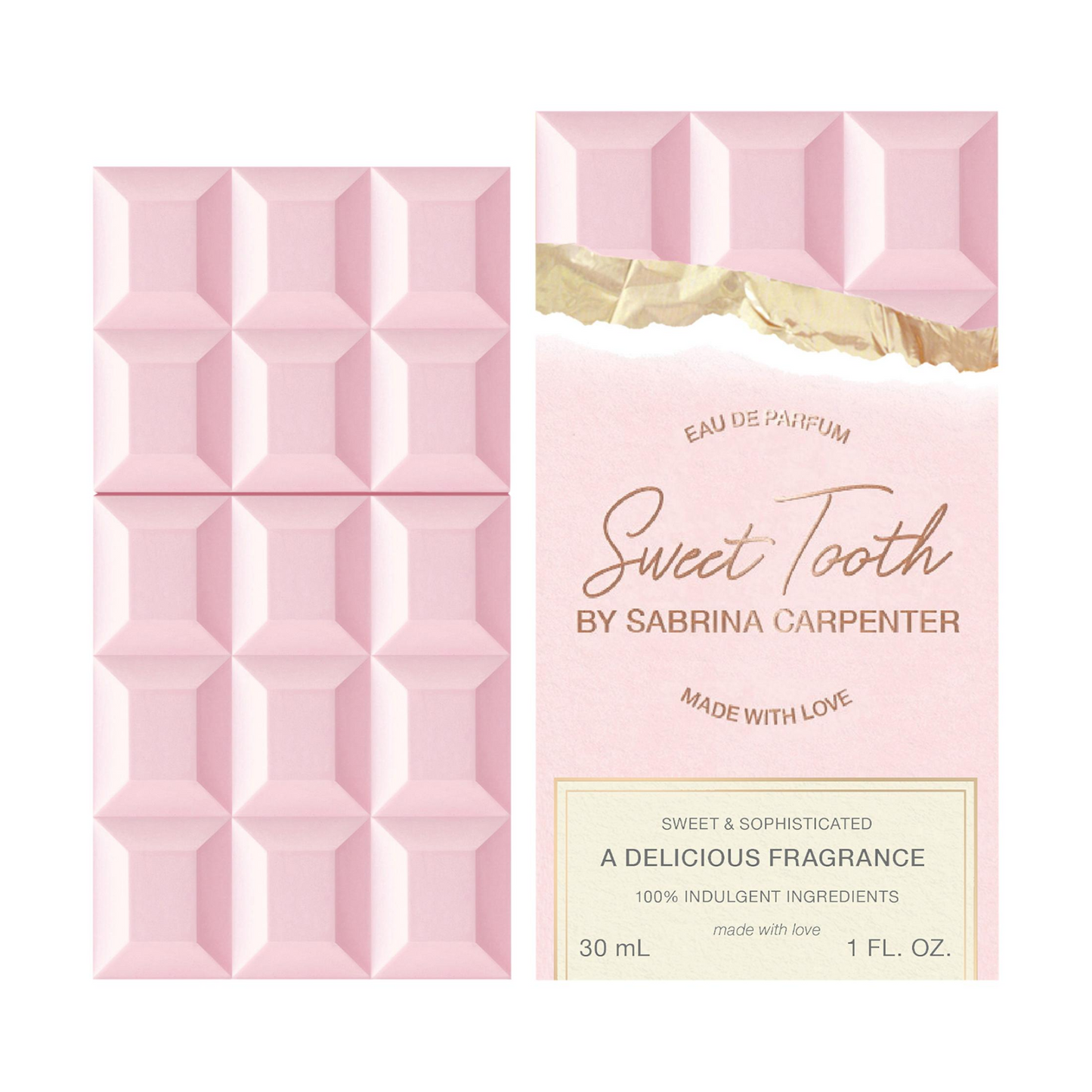 Sabrina Carpenter Sweet Tooth Eau de Parfum 30ml – süßer Duft mit Karamell und Vanille mit Verpackung Schokoladentafel