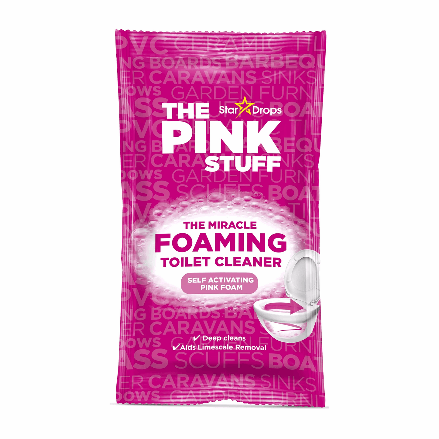 Anwendung des The Pink Stuff Miracle Foaming Toilet Cleaner im WC