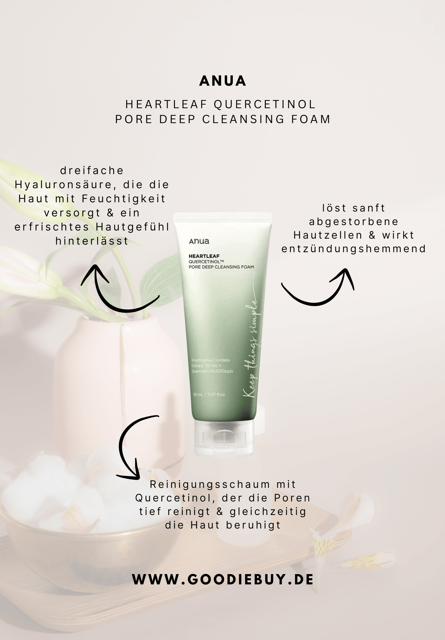 Heartleaf Quercetinol Pore Deep Cleansing Foam 150 ml