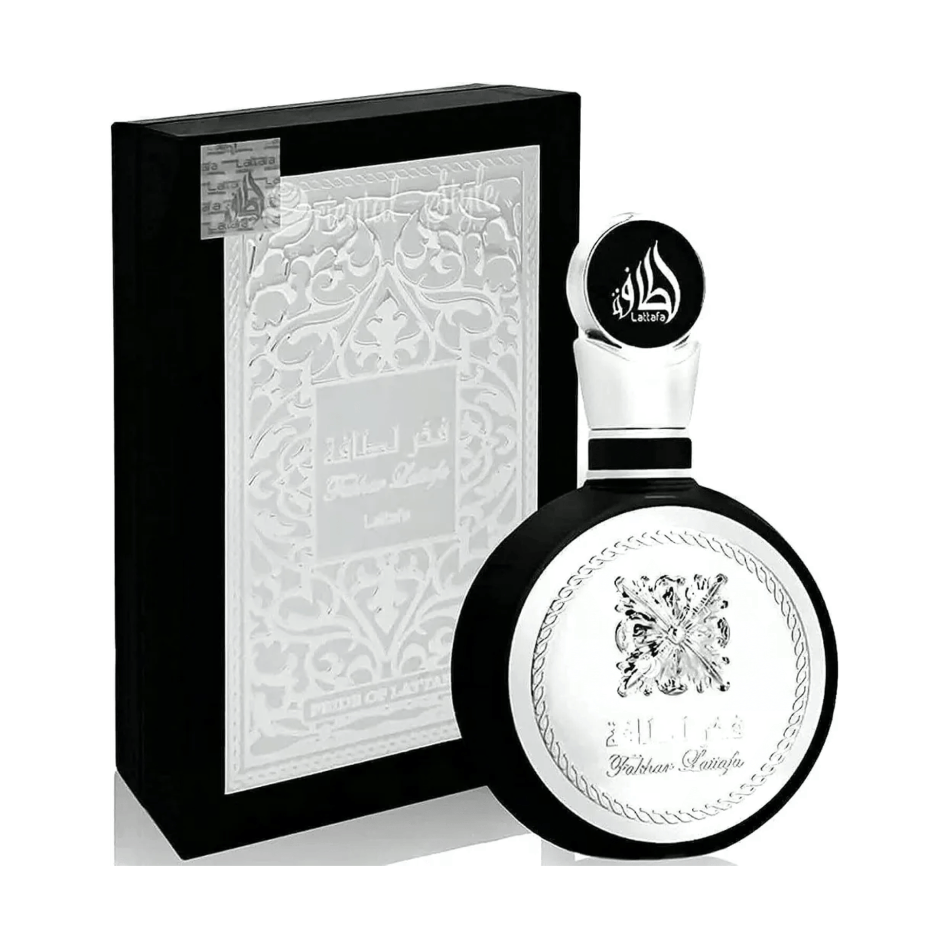 Verpackung des Lattafa Fakhar Black Parfums
