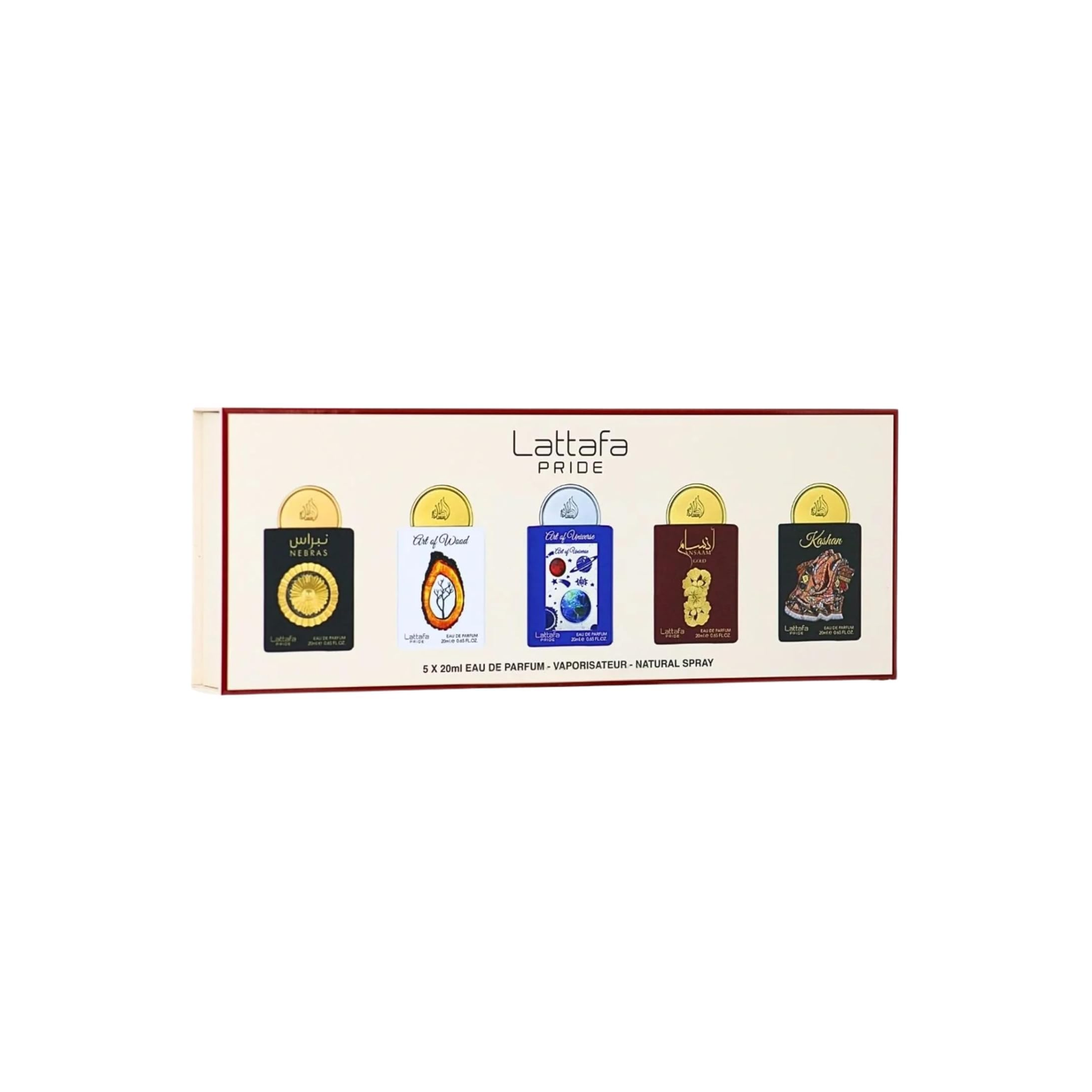 ALT-Text:
Lattafa Pride Box Geschenkset 5x20ml Eau de Parfum Kollektion