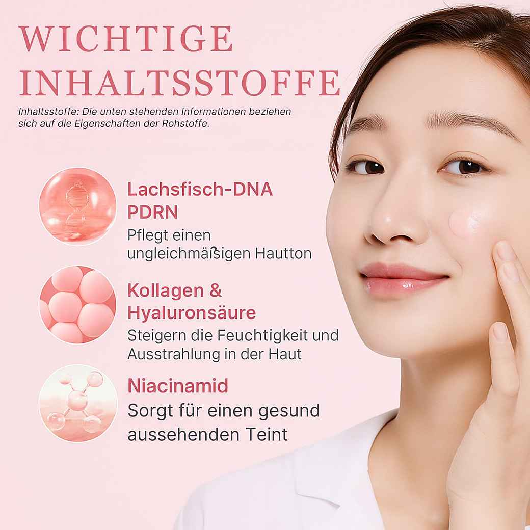 Textur der Medicube Pink Collagen Capsule Cream mit Mikro-Kapseln
