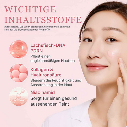 Textur der Medicube Pink Collagen Capsule Cream mit Mikro-Kapseln
