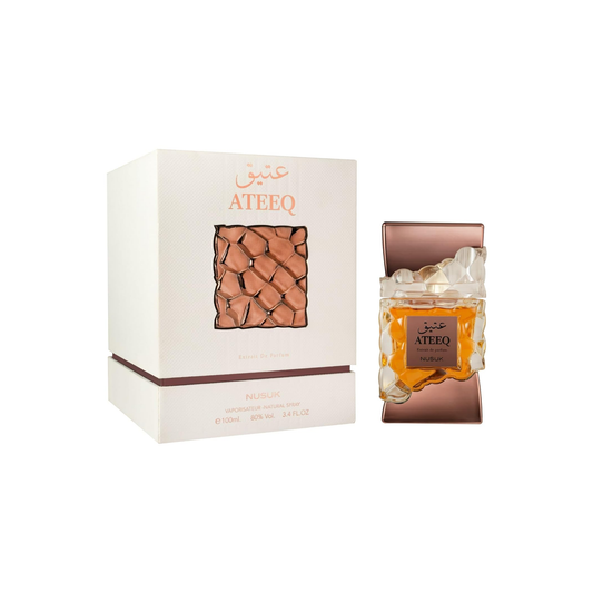 Nusuk Ateeq Extrait de Parfum 100 ml Flakon und Verpackung