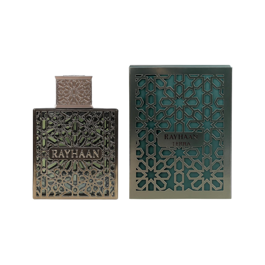 Rayhaan Terra Eau de Parfum 100 ml Flakon warmer holziger Duft