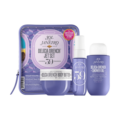 et Set mit Delícia Drench Cream, Duschgel und Body Mist von Sol de Janeiro