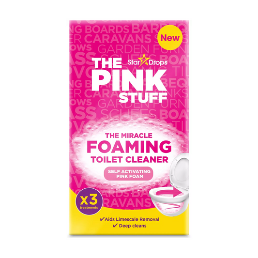 Vorderseite der Verpackung vom The Pink Stuff Miracle Foaming Toilet Cleaner
